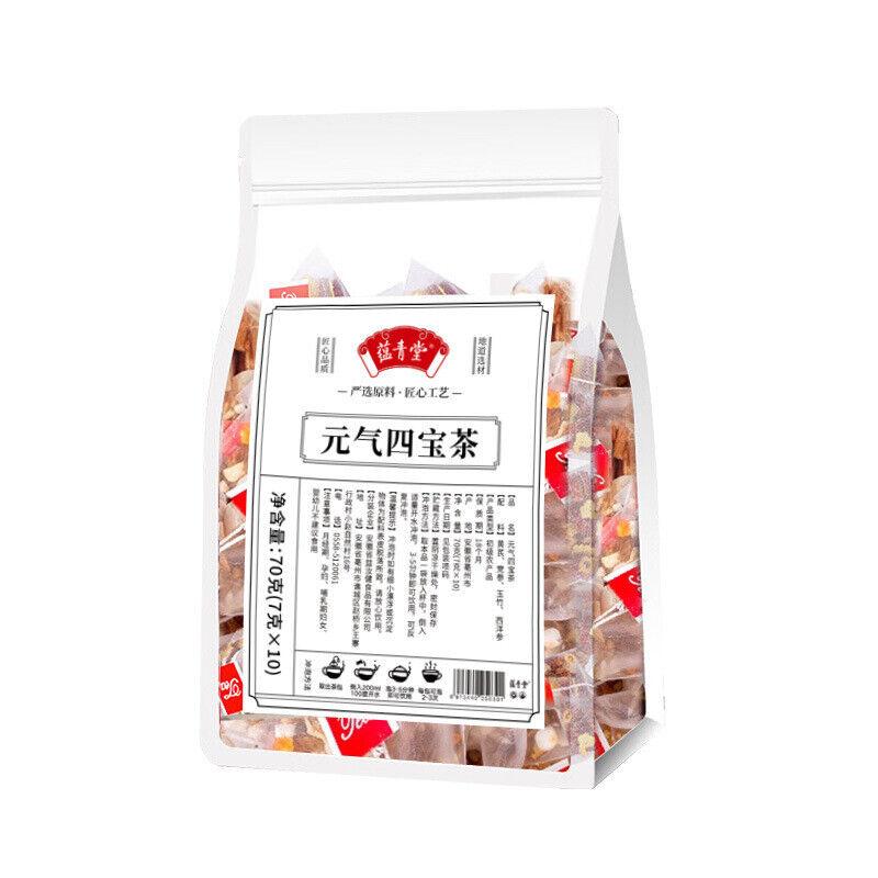 Yuanqi Sibao Tea Codonopsis Astragalus Yuzhu American Ginseng Health Tea 7g*10