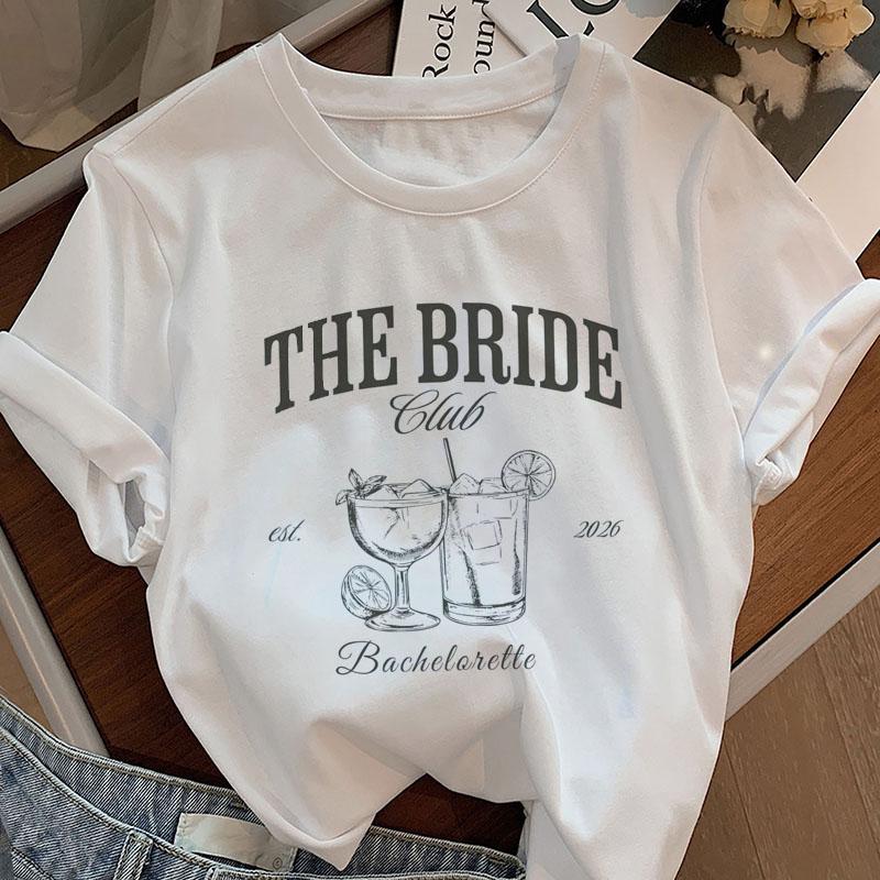 The Bride Club Tshirt Unisex Bach Club Bachelorette T Shirt Bachelorette Party Tee Cotton Short Sleeve Round Neck