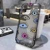 Artistic Colorful Eyes TPU Transparent Phone Case For IPhone 16 15 14 13 12 11 Pro Max 7 8 plus X XR XS Shockproof Soft Case