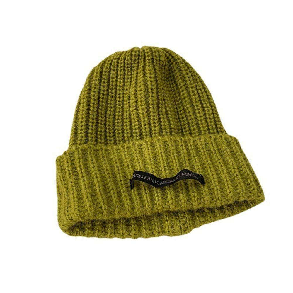 Letter Simple Skullies однотонная шерстяная холодная шапка модная зимняя теплая шапка женская/мужская