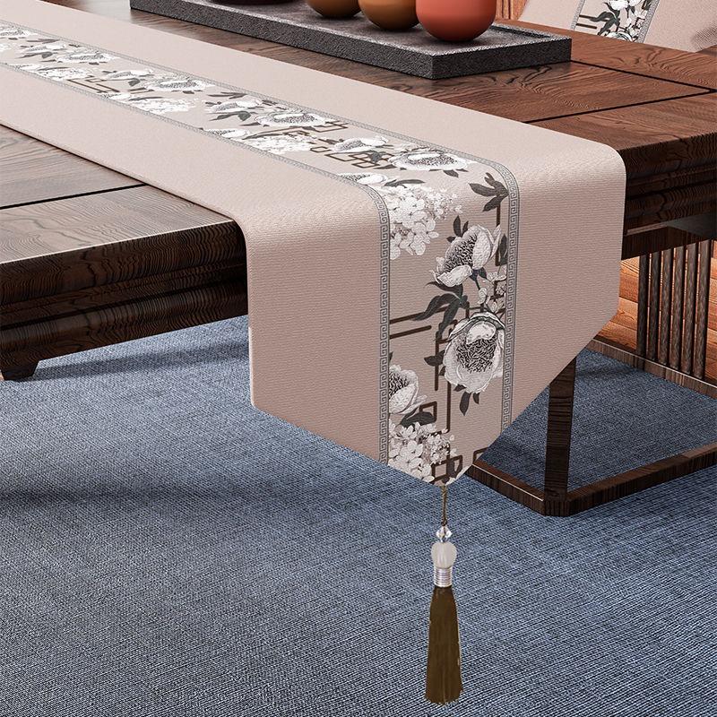 Высококлассный водонепроницаемый настольный флаг, выбранная хлопково-льняная ткань, декоративная скатерть для чайного ТВ с кисточками, золотая дорожка для столов
