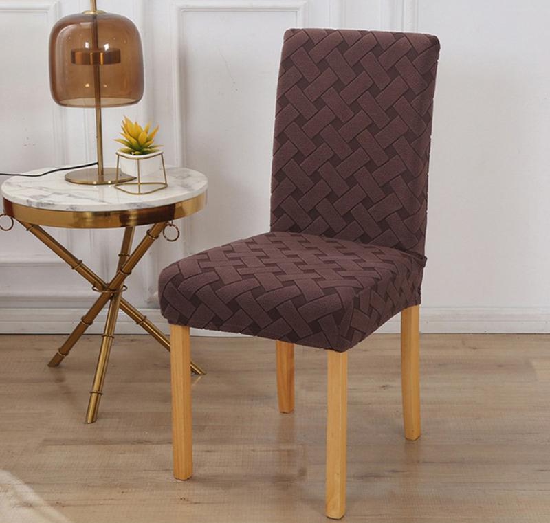 Чехлы для стульев в полоску из жаккарда для кухни, эластичные мягкие чехлы для стульев для столовой