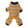 Полосатая пижама для собаки, мягкий эластичный теплый комбинезон на 4 лапы для щенка с карманом для весны, для дома