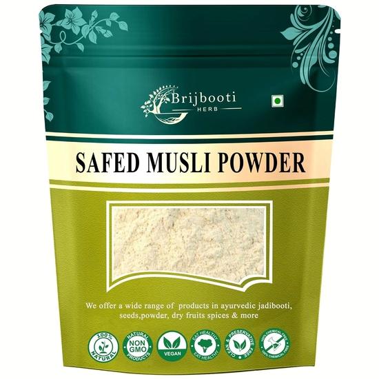 Birju Mahavir Safed Musli/Chlorphytum Borivillianum Powder (100 g), Natural (BMKB-220)