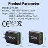 65 Вт 6 в 1 4 USB 2 Type C быстрая зарядка настенное зарядное устройство для iPhone Samsung Xiaomi Huawei Oppo мобильный телефон адаптер