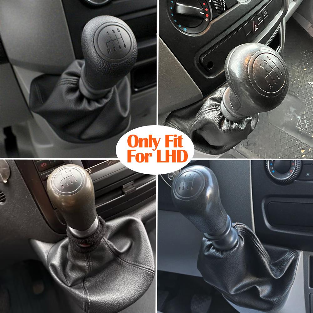 Manual Transmission Gear Shift Stick Shifter Knob Lever Dust Cover Boot Set For Mercedes Benz Vanio Vito W639 W636 2010-2015
