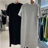Women's Summer Short-sleeved Dress Casual Slouchy T-shirt Dress Large Size Over The Knee Long Dress