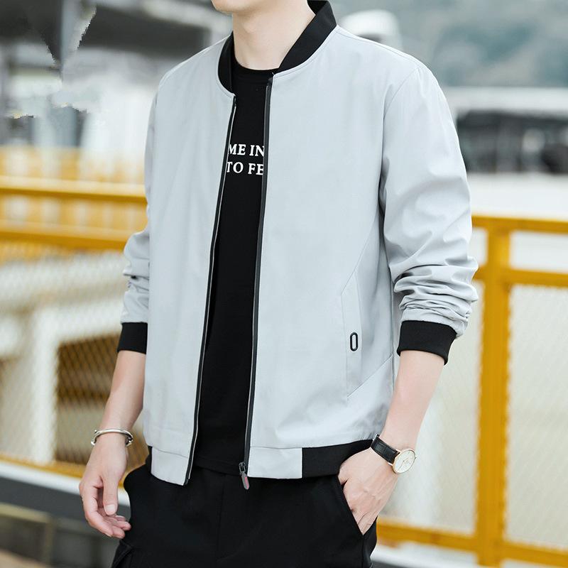 Men's Spring and Autumn Jacket Top Korean Version Trendy Fashion Handsome Casual Coat Men