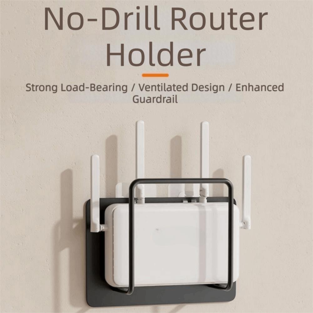 No-Drill Router Shelf Wall Mount Holder Router Storage Box Router Storage Rack Living Room