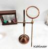 Brass Adjustable Magnifying Glass: Desktop Decor, 4X Lens