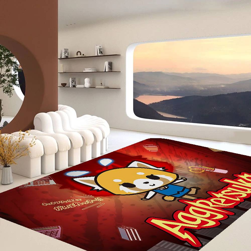 A-Aggretsuko Bathroom Mat Kids Room Bedroom Decoration Balcony Anti-Slip Doormat Living Room Welcome Rug
