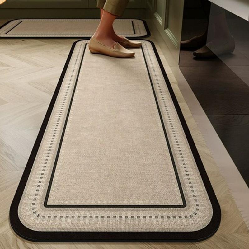Minimalist Luxury Diatom Mud Kitchen Floor Mat Stain Resistant Water Absorbent Easy Care Non Slip Quick Dry Door Mat