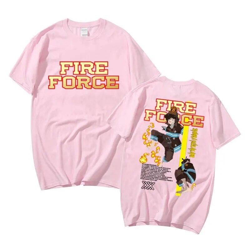 Аниме Fire Force футболка унисекс винтажная уличная одежда унисексга Шинра Кусакабе футболка с принтом короткий рукав унисекс женские хлопковые модные футболки