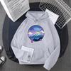 Толстовка Япония Гора Фудзи Vaporwave Студенческая Мужская и Женская Креативный Свитер