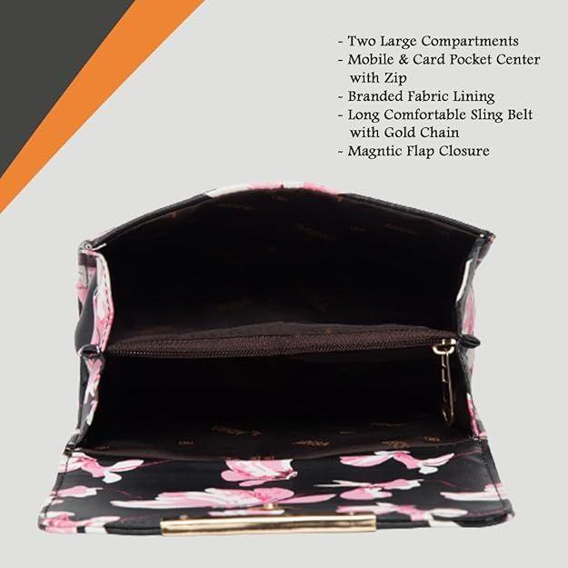 Сумка на слинге с цветочным принтом для женщин и девочек