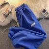 Women's Trousers Elastic Waist Winter Drawstring Fleece Pants Thermal Sweatpants Lounge Bottoms