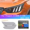 For Peugeot E-2008 E-208 Exterior Headlight TPU Transparent Protective Film Front Lamp Black Anti-Scratch Sticker BC Pillar Fil