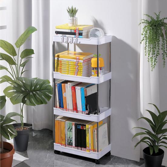 Тележка для хранения на колесах с возможностью блокировки, большая вместимость, несколько