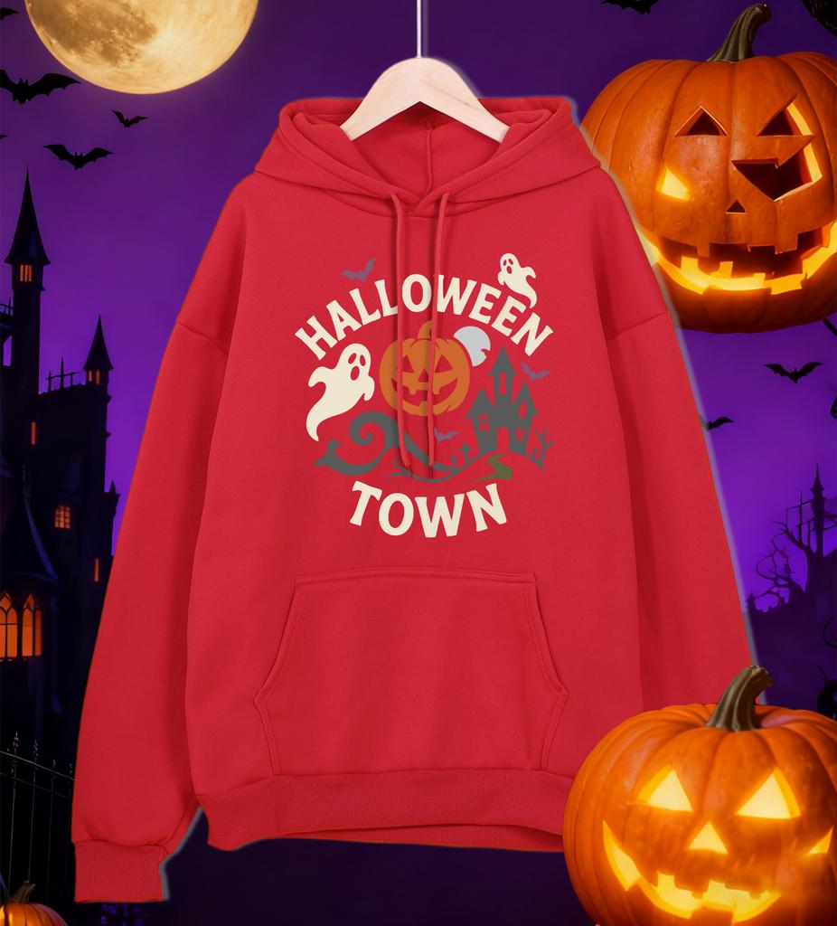 Halloween Town Pumpkin Lantern Printed Men Hoodies Hip Hop Hoody Casual Fleece Male Sportswears All-Match Autumn Clothes
