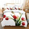Tulip Scenery Queen Bedding Set Duvet Cover Kids Bedroom Bed Set Comforter Cover Set King Size Duvet Cover Set Bedding Sets