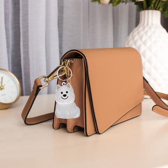 Keychain Pet Style Collect Pet Hair Transparent Pendant Keyring Bag Pendant Key