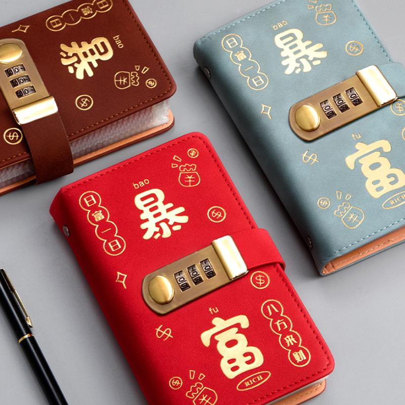 100 Конвертов Челлендж для Экономии Денег Папка Многоразовые Листы для Челленджа Экономии из ПУ с Кодовым Замком