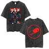 Anime Akira Vintage Washed T Shirts 90s Japanese Manga Shotaro Kaneda Tshirt Men Women Clothing Oversized Tshirts Streetwear