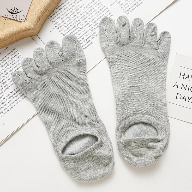 Мужские носки с пятью пальцами, летние, простые, однотонные, с неглубоким носком, короткие, дышащие, универсальные, повседневные, с разделенным носком