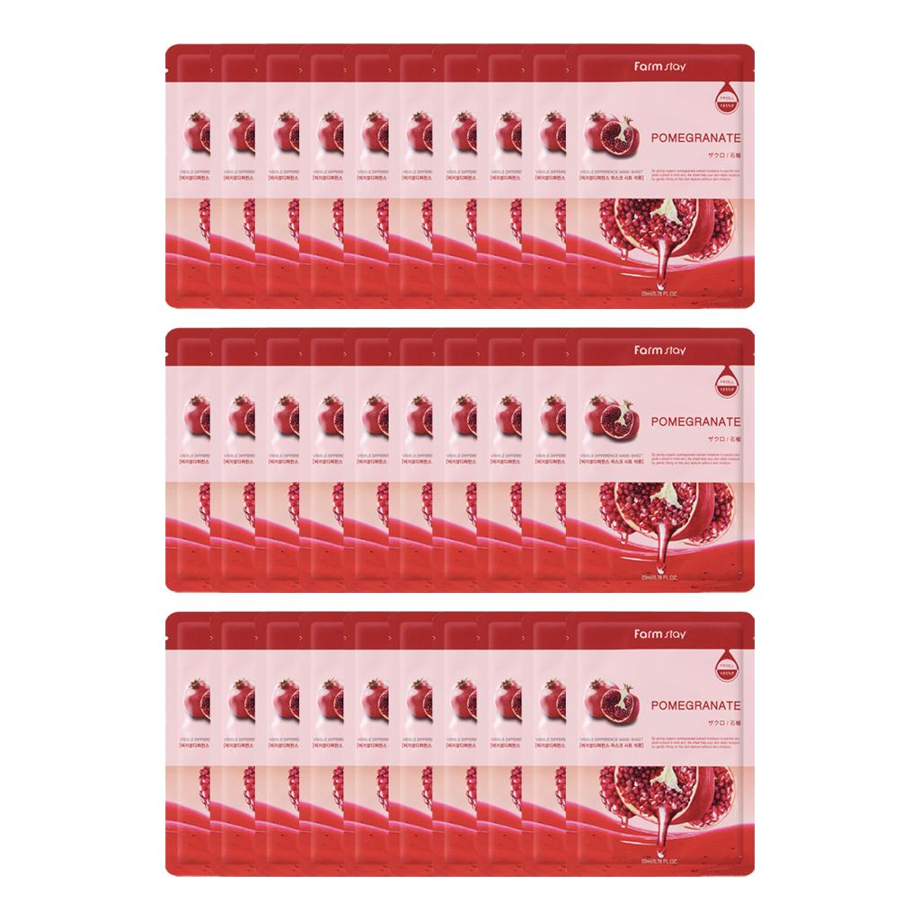FARM STAY Пакет масок Visible Difference, гранат, 23 мл (3 варианта)