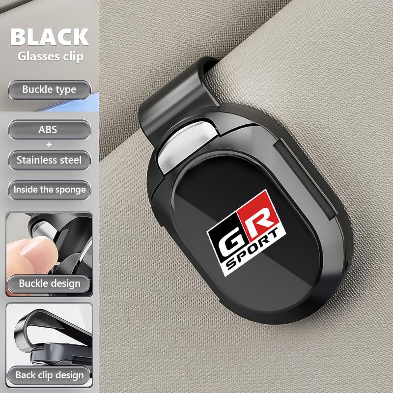 VCA2 Car-Mounted Eyeglass Holder Multi-Functional Sunshade Board Storage For Toyota Gazoo Racing TRD Corolla Yaris Chr Auris Rav4