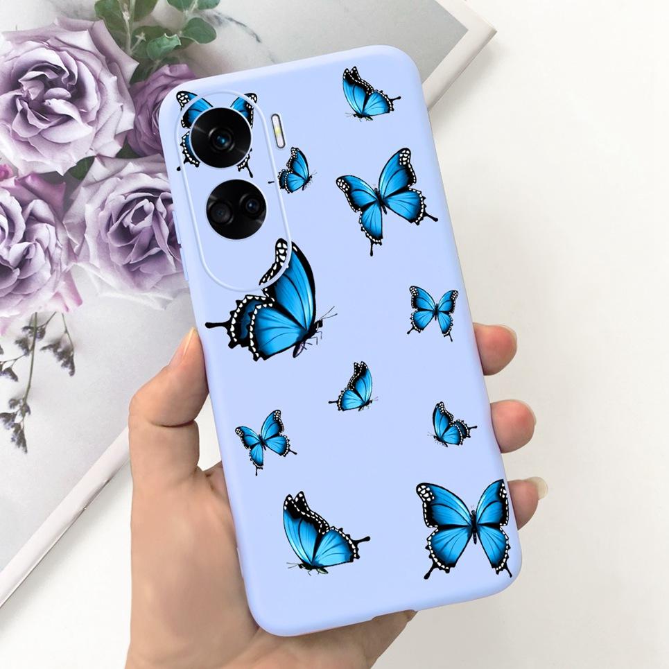 Case For Honor 90 Lite Honor X50i Cover Shockproof Back Coque Women Fashion Flower Butterfly Capas for Huawei Honor90 Lite Cover
