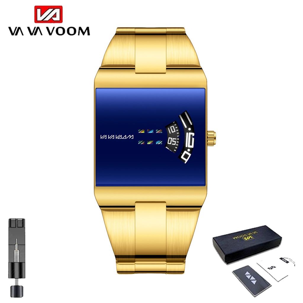 VA VA VOOM Кварцевые Часы Мужские Топовый Бренд Высокое Качество Нержавеющая Сталь 30M Водонепроницаемые Спортивные Деловые Наручные Часы Женские Кварцевые Часы