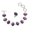 Amethyst Quartz Gemstone Women's Unisex Jewelry Bracelets & Rings 7-8''
