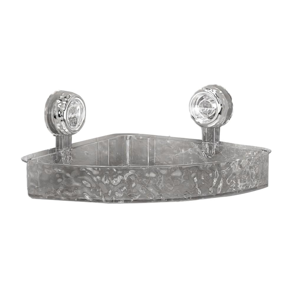 Стеллаж для хранения на присоске, легкая роскошная полка для ванной комнаты с эффектом водной ряби для туалетных принадлежностей, настенный органайзер без дырокола для дома