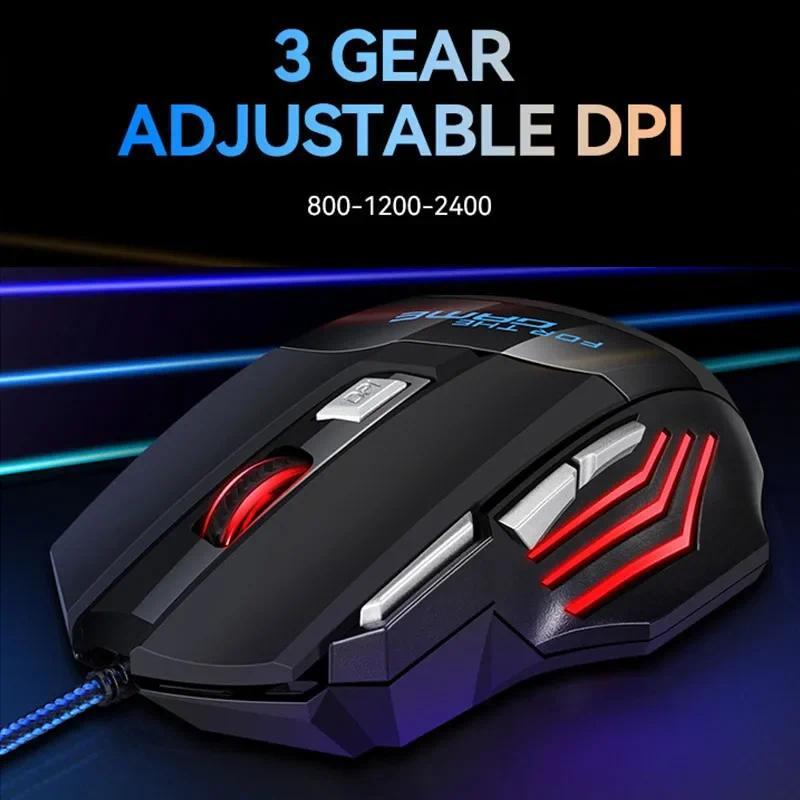 Проводная USB-мышь с RGB-подсветкой, эргономичная, игровая, 7D, для киберспорта, компьютерная мышь для ПК, настольного компьютера, ноутбука.
