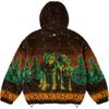 Supreme ББ. Коричневая двусторонняя флисовая куртка с капюшоном Simon
