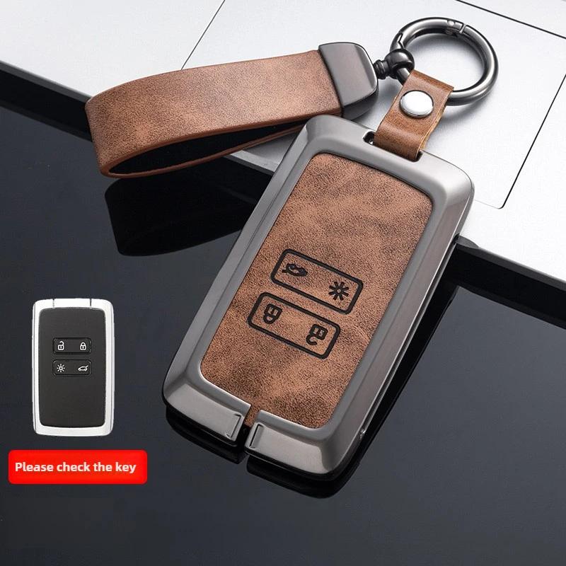 Кожаный чехол для автомобильного ключа для Renault Austral Kadjar Clio Megane Captur Arrana Kolaos Zoe Dacia Sandero Duster Logan Jogger