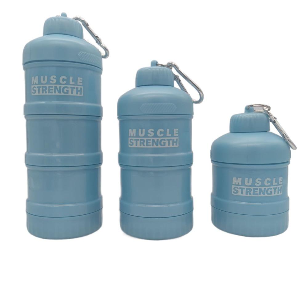 1/2/3-слойная Портативная Воронка Бутылка для Фитнес-добавок Многослойное Хранение Банка для Закусок Коробка для Протеинового Порошка