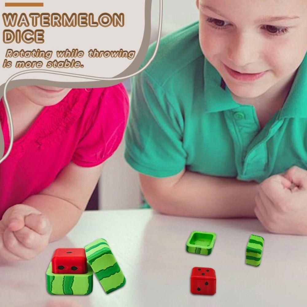 Square Watermelon Dice 6 Faces Bar Game Dice Fun Summer Breeze Dice  Bar Entertainment