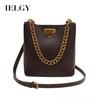 Women's Retro Shoulder Messenger Bag, Chain Bucket Bag