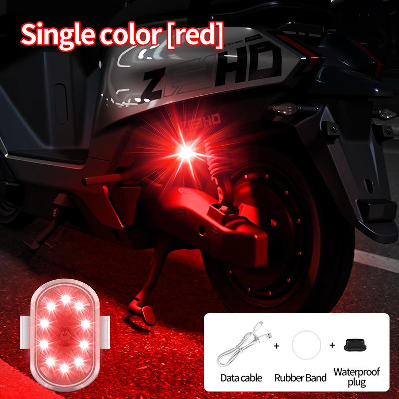 New car motorcycle flash light multi-function touch light colorful RGB warning light touch tail light