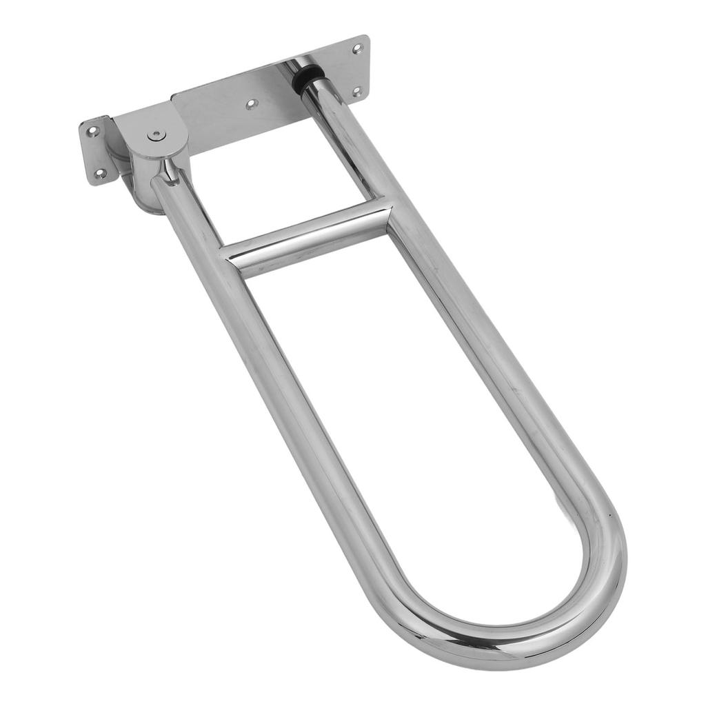 Откидной поручень для ванной комнаты из нержавеющей стали, эргономичный, с вертикальным вращением на 90 градусов, настенное крепление для унитаза