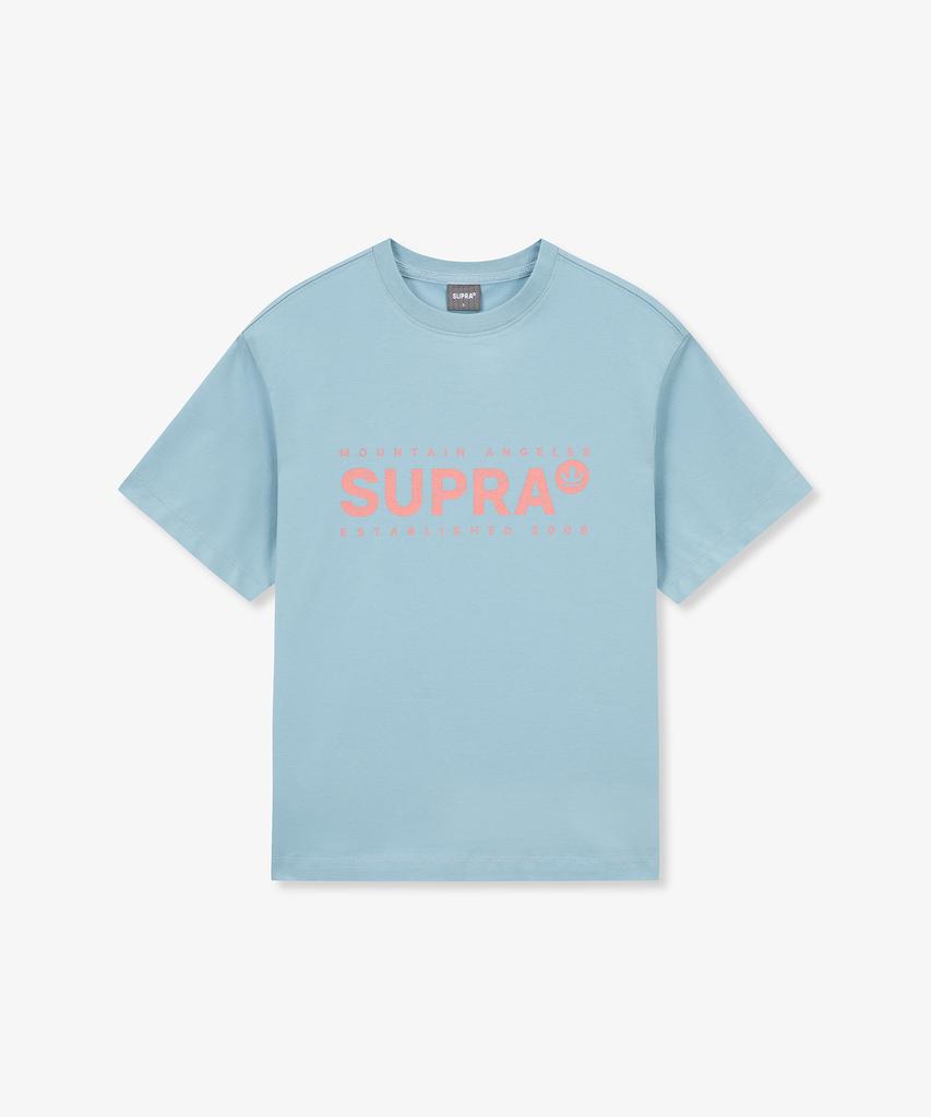 Женская футболка SUPRA с графическим принтом Crack Logo (синий)