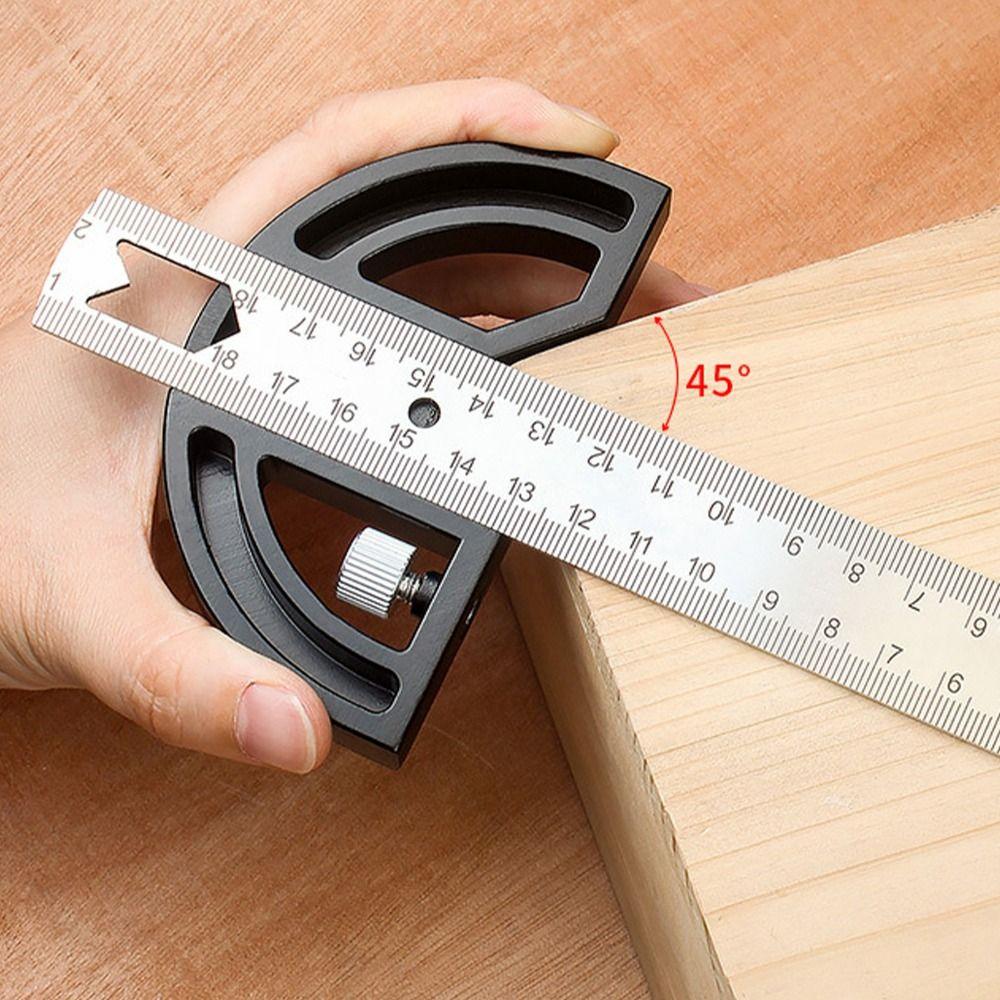 Угломер 180° 8/12 дюймов Инструменты для измерения нескольких углов Измерение кромки при деревообработке