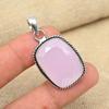 Pink Chalcedony Gemstone 925 Sterling Silver Handmade Unique Pendant Jewelry