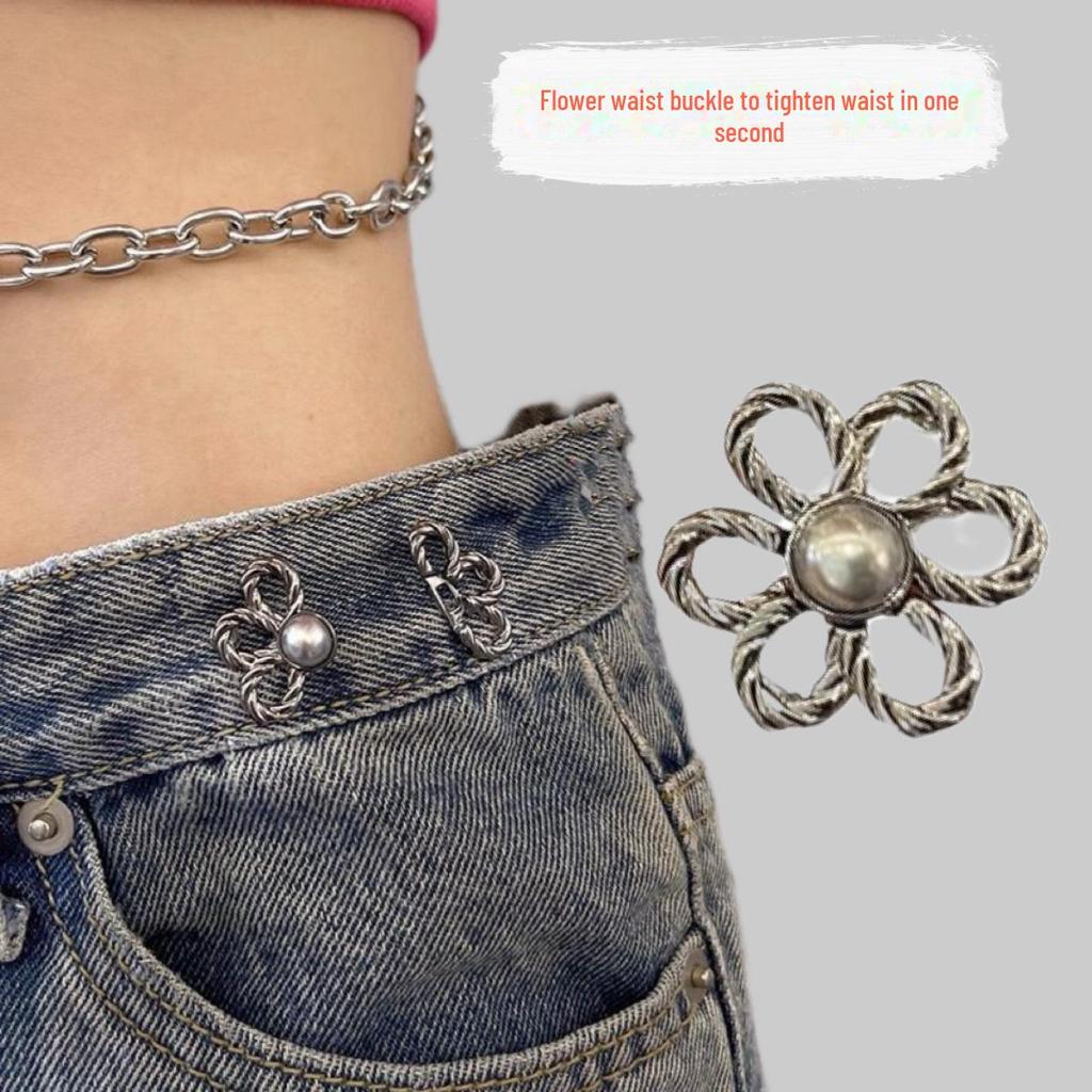 Adjustable Alloy Waist Buckle - Seamless Detachable Pants Tightening Accessory