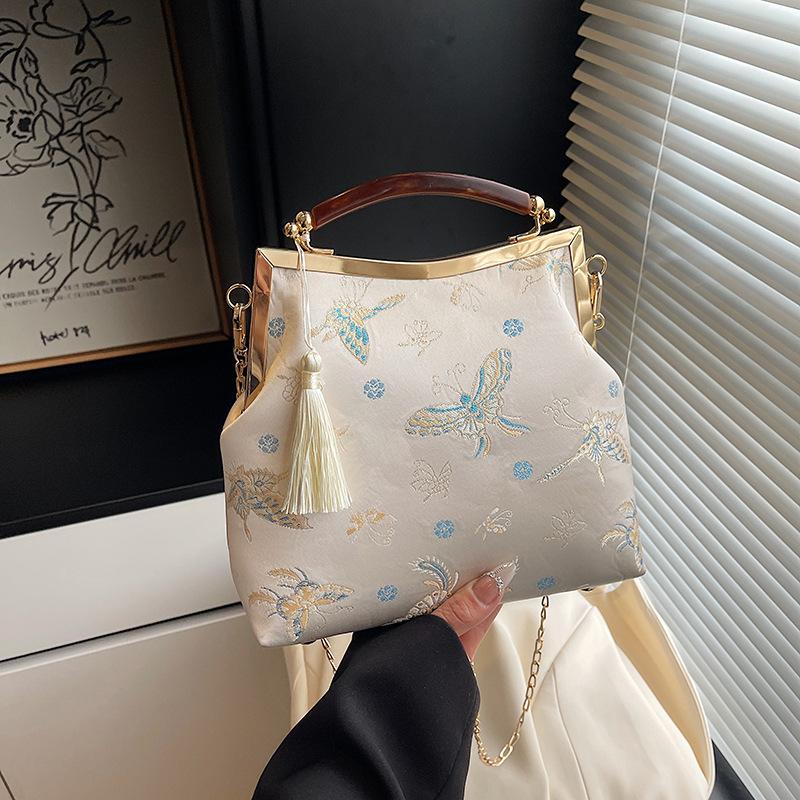 Элегантный клатч с китайской росписью и жемчужной отделкой - 2025 Новый клатч с китайским искусством (Идеальный культурный подарок)