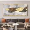 Abstract Golden Feathers Canvas Painting Wall Art Gold Leaves Posters and Prints for Living Room Office Wall Decor No Frame