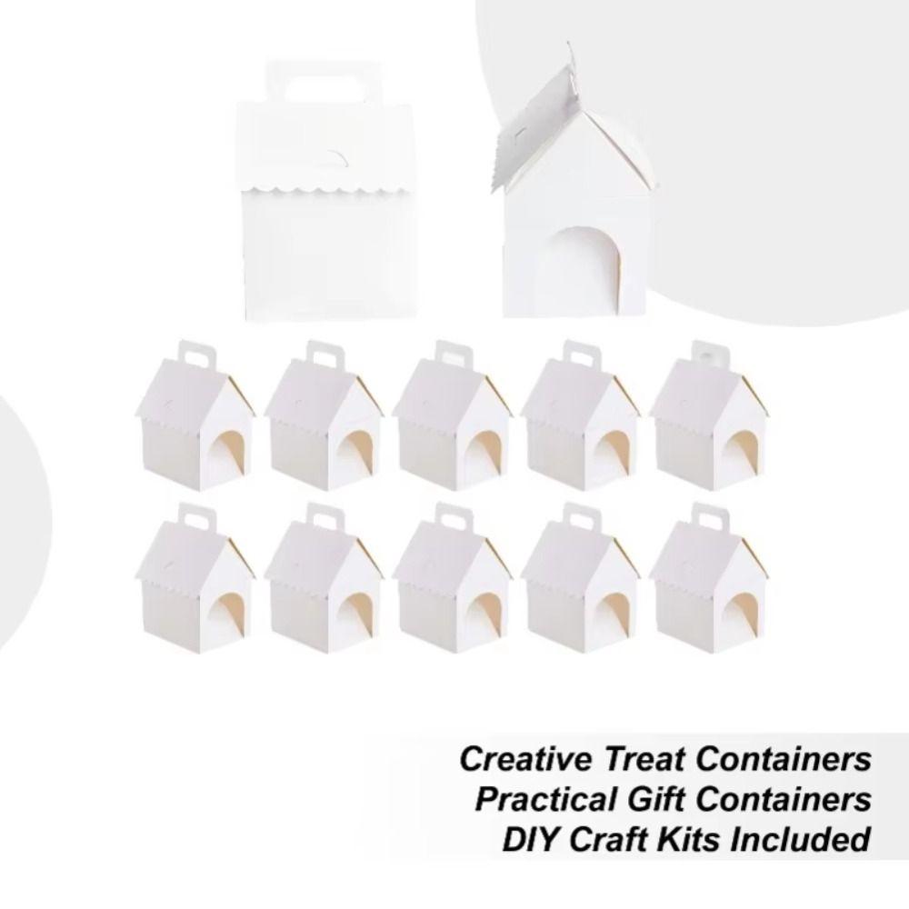 Blank Paper Gift Boxes Miniature Boxes Dog House Shaped Boxes Treat Gift Boxes  Home Decor