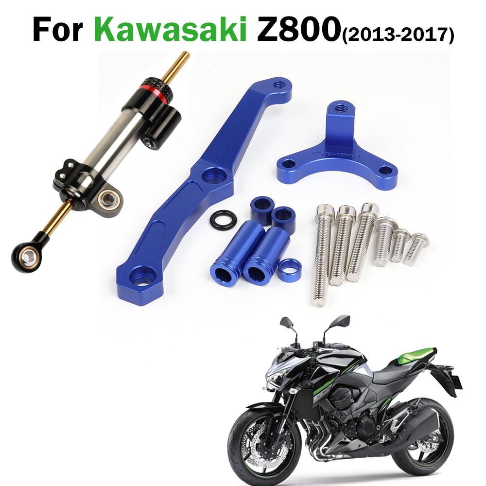 Для Kawasaki Z800 Z-800 2015 2016 2017 Аксессуары для мотоцикла Рулевой демпфер Стабилизирующий кронштейн Регулируемый кронштейн управления Комплект